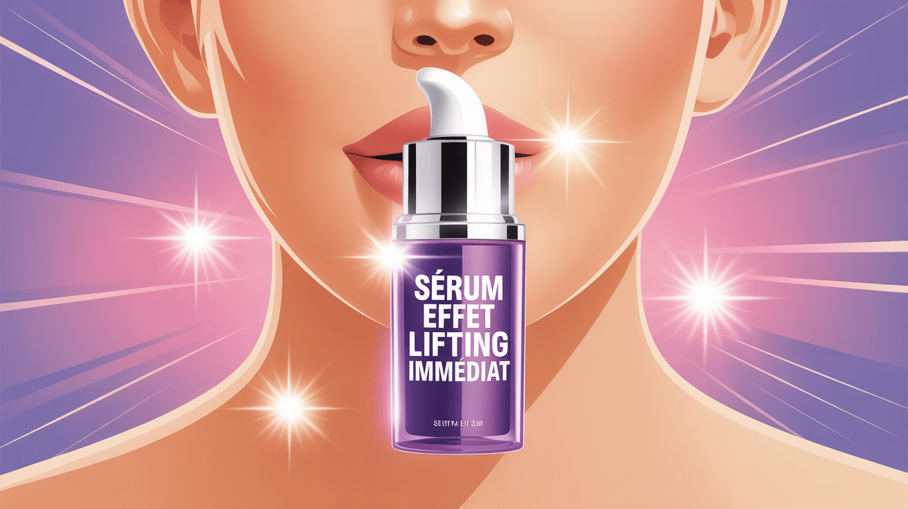 sérum effet lifting immédiat avis flacon stylisé et peau lissée