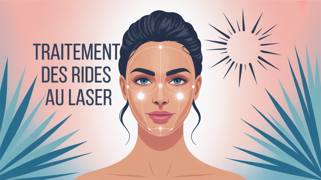 traitement des rides au laser avis, illustration professionnelle visage femme