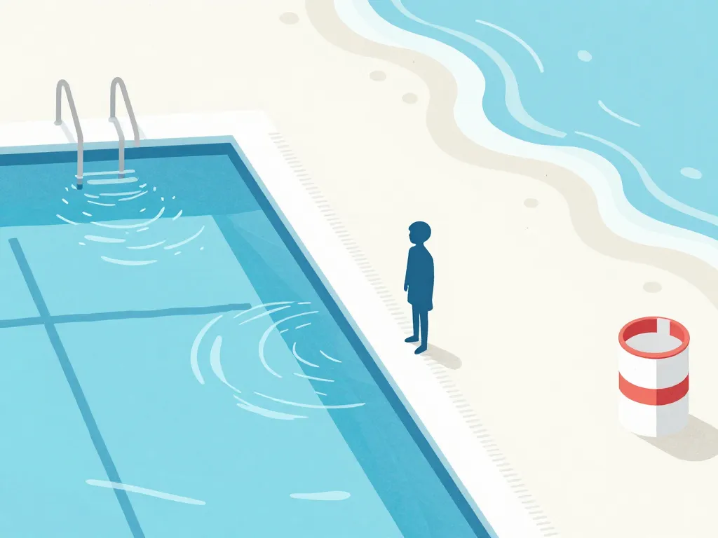 A quel age apprendre à nager illustration securite piscine mer