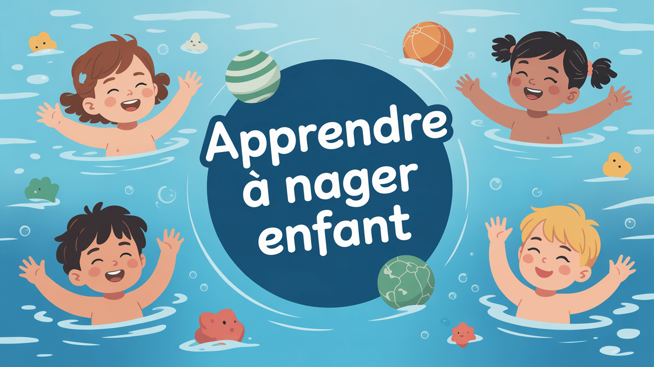 A quel age apprendre à nager illustration enfant piscine