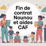 Illustration aide caf fin de contrat nounou transition administrative