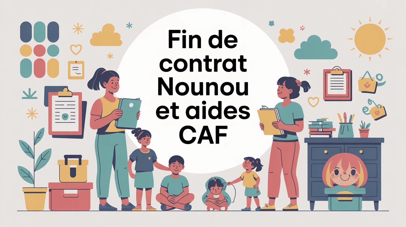 Illustration aide caf fin de contrat nounou transition administrative
