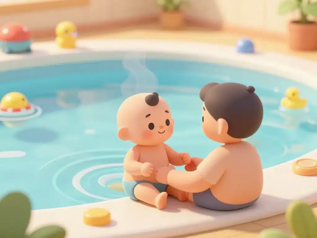 bébé nageur quel age commencer piscine parent bébé