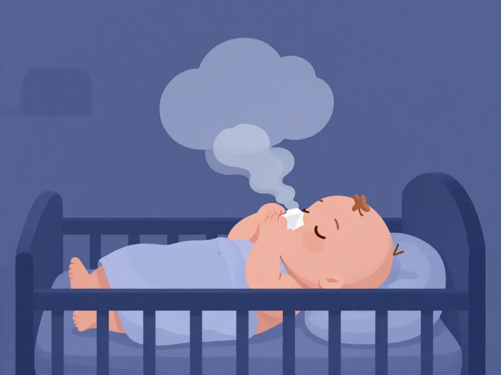 bébé nez bouché nuit dangereux illustration congestion