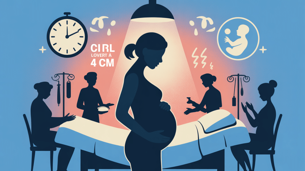 Col ouvert à 4 cm combien de temps pour accoucher en salle de naissance illustration