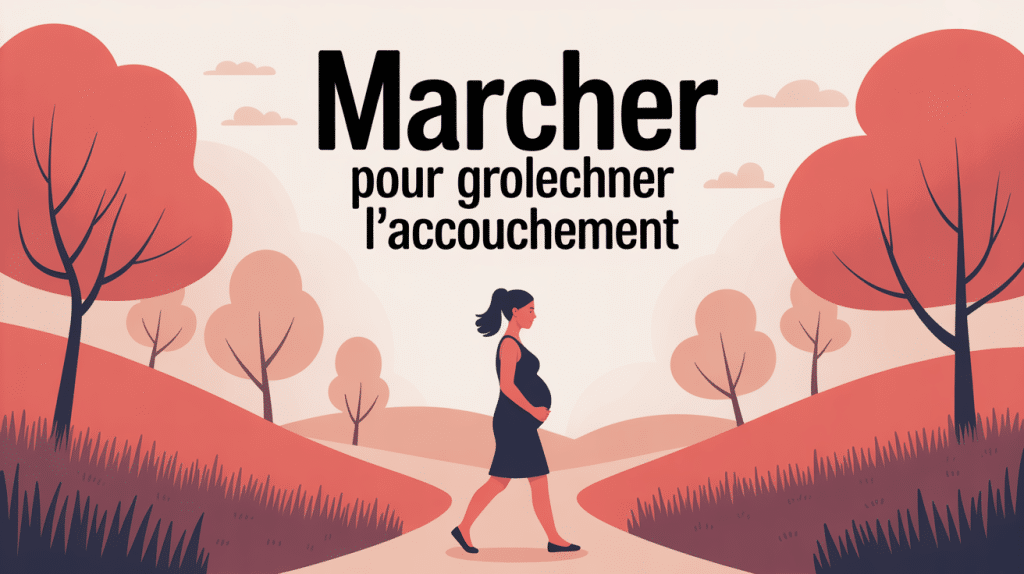 illustration combiend de temps marcher pour déclencher accouchement