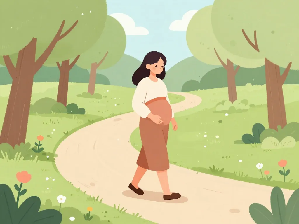 marcher pour déclencher accouchement sans risque illustration SEO