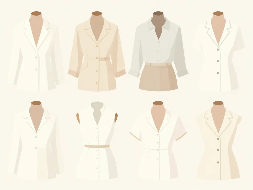 Variété col ouvert sur vêtements illustration éditoriale