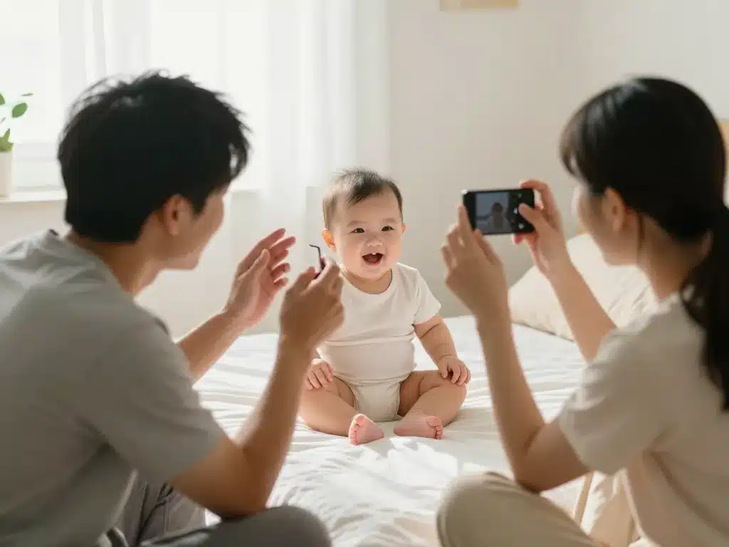 Parents prennent premiere photo dent qui perce bébé