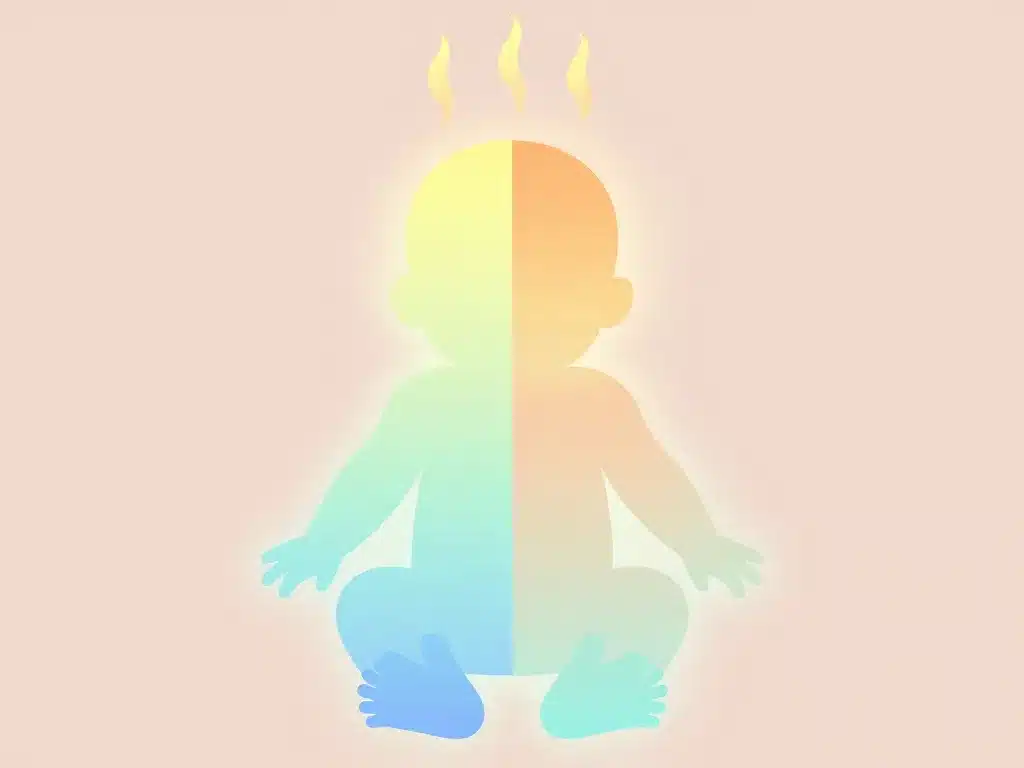 fièvre bébé tête chaude corps froid zones de température