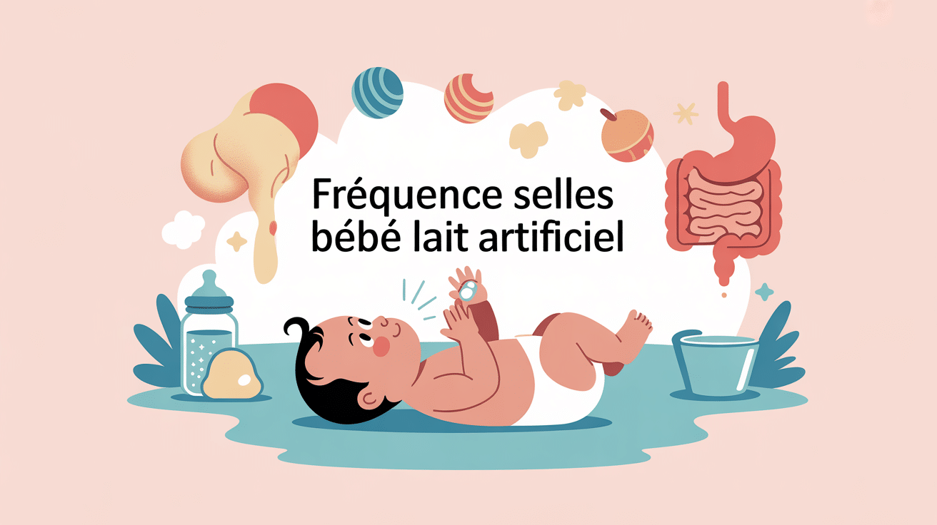 fréquence selles bébé lait artificiel illustration vectorielle