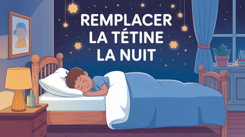 enfant dort sans tétine avec doudou par quoi remplacer la tétine la nuit