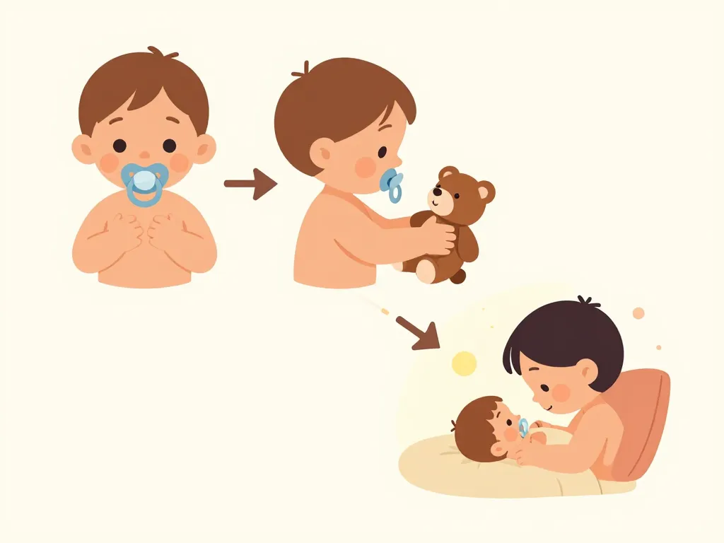 étapes visuelles sevrage par quoi remplacer la tétine la nuit