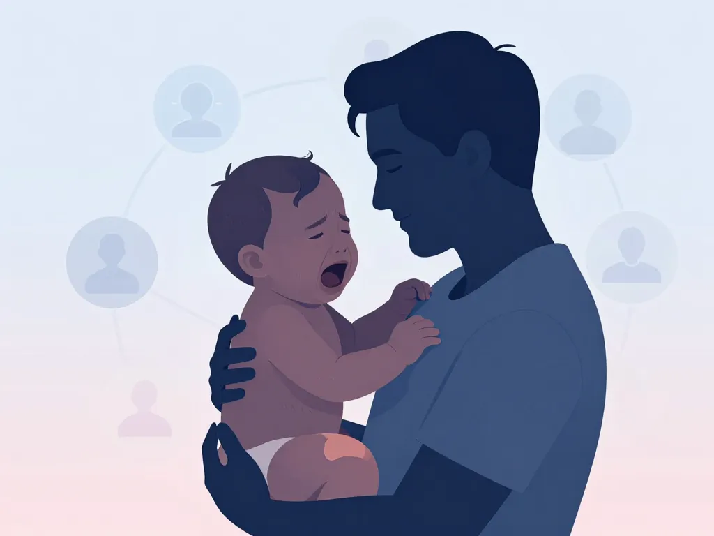 Parent réconforte bébé pleurs inconsolables après vaccin forum