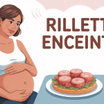 femme enceinte hésite devant tartine de rillette
