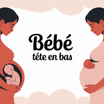 Sensation quand bébé à la tête en bas, illustration grossesse
