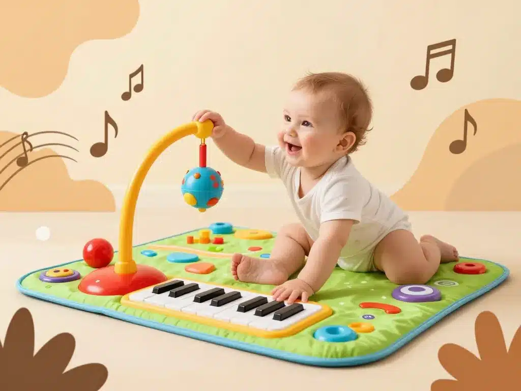 tapis musical bébé illustration éveil sensoriel et motricité