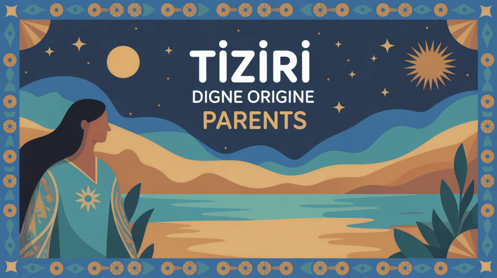 Illustration tiziri digne origine parents ambiance berbère et familiale