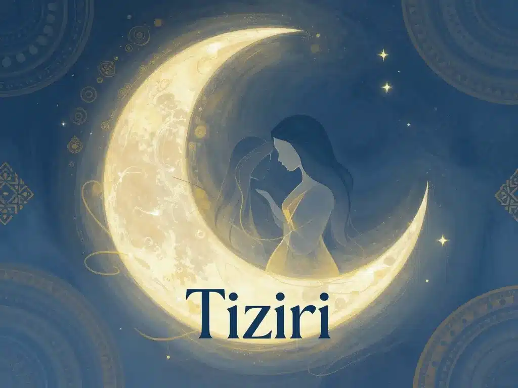 Symbole lune tiziri digne origine parents culture kabyle