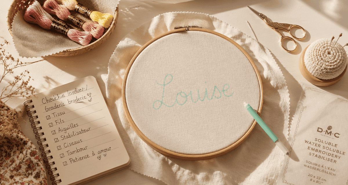 comment broder un prénom à la main matériel broderie