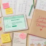Documents et livret scolaire sur table