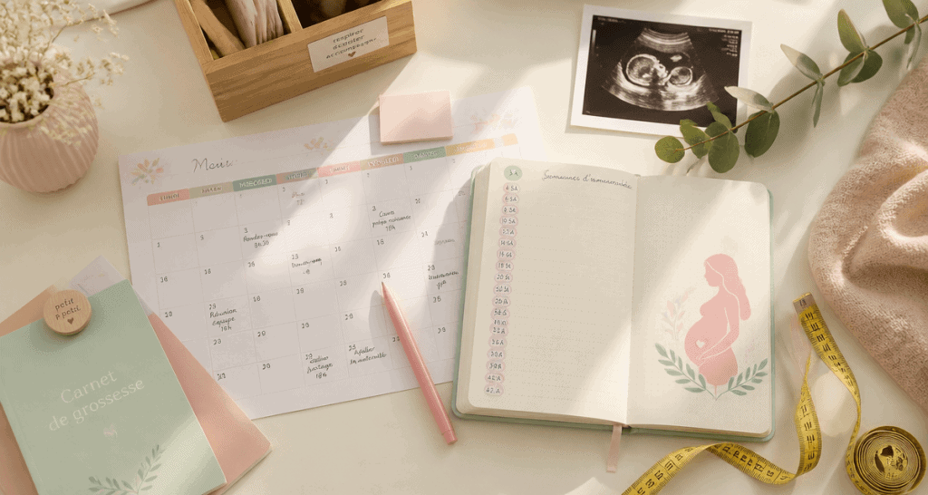 calculer les semaine aménorrhée carnet grossesse et calendrier