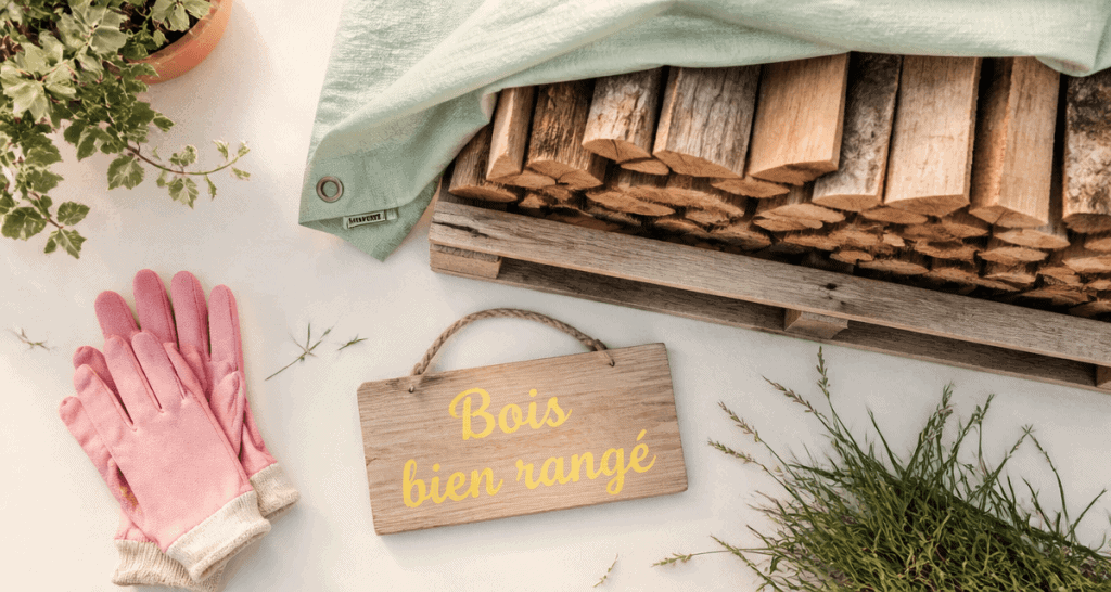 comment ranger du bois sur palette sous bâche