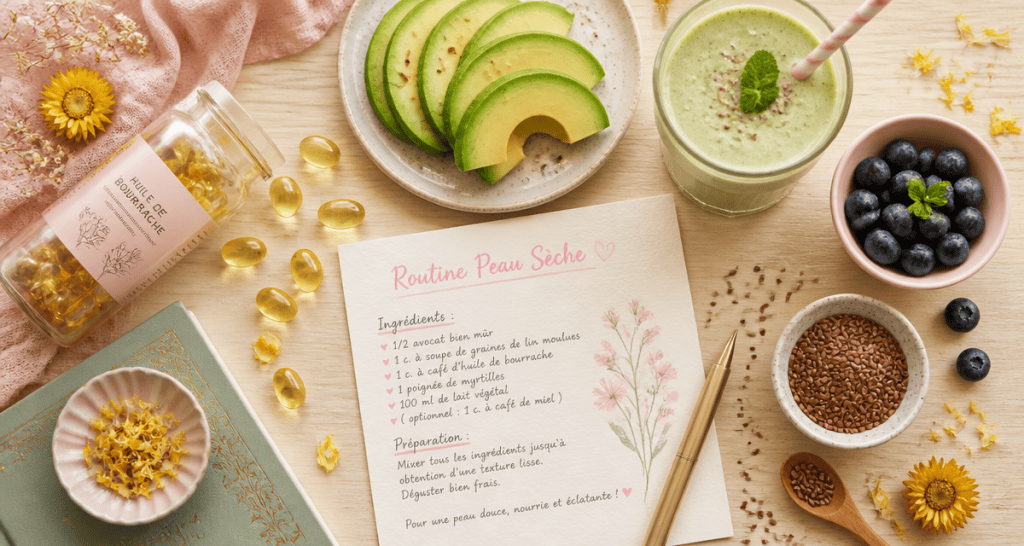 complement alimentaire pour peau seche gélules et superaliments
