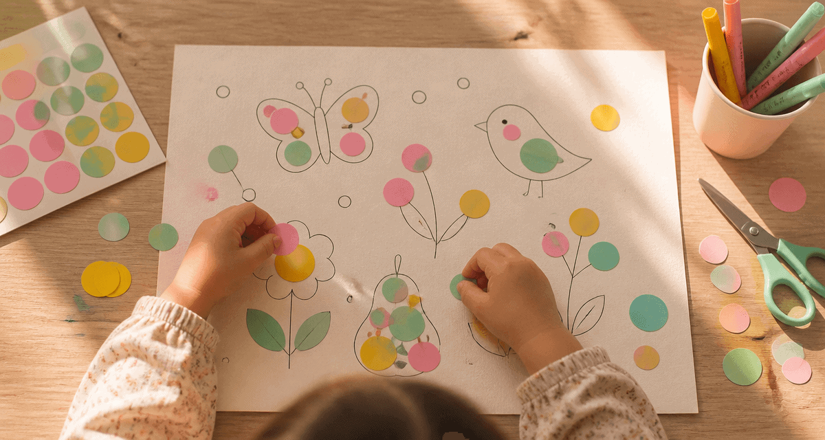 dessin gommette enfant atelier