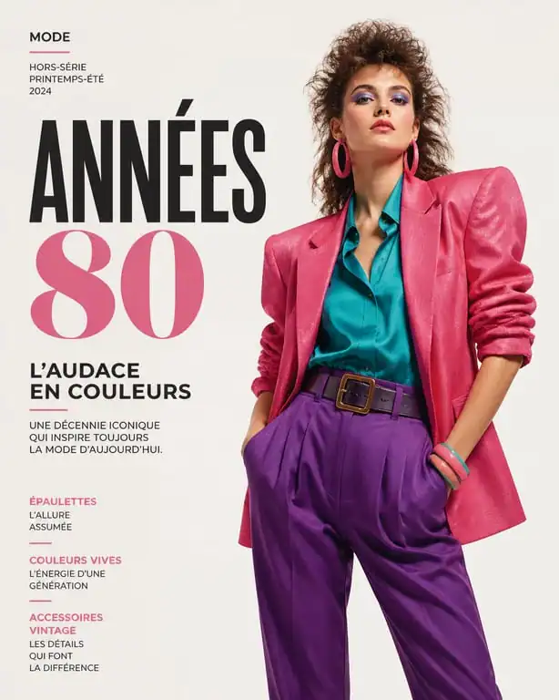 Tenue années 80 pour soirée à thème avec accessoires vintage