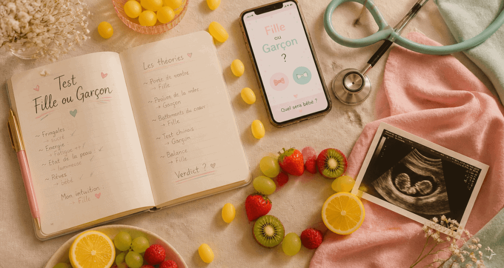 fille ou garçon test en ligne carnet smartphone échographie