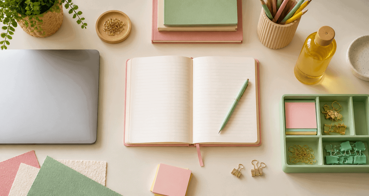organiser un bureau flat lay