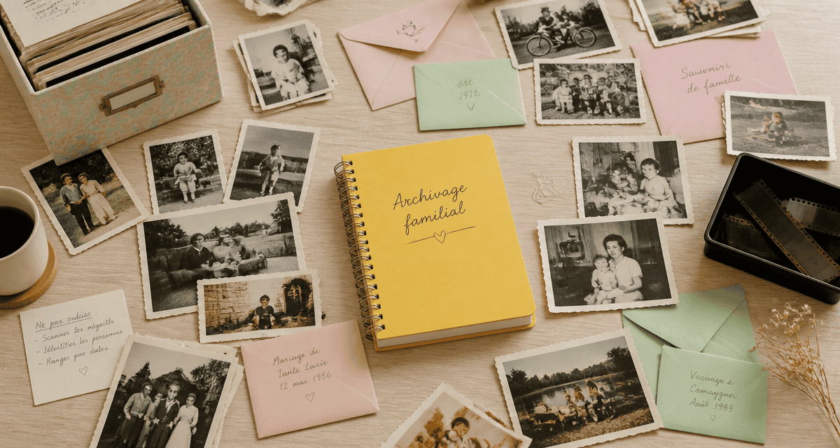 Que faire des vieilles photos de famille tri sur table