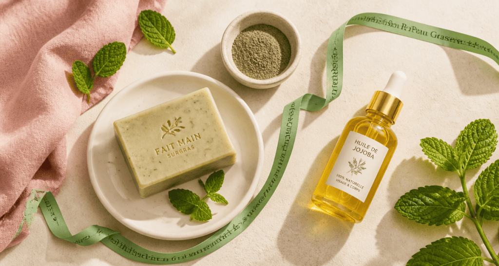 quel savon pour peau grasse savon surgras argile menthe