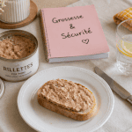 Rillette industrielle et grossesse sur table familiale