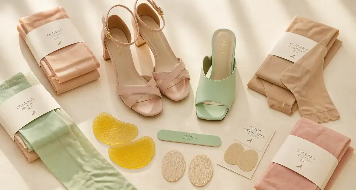 collant chaussure ouvertes sandales accessoires