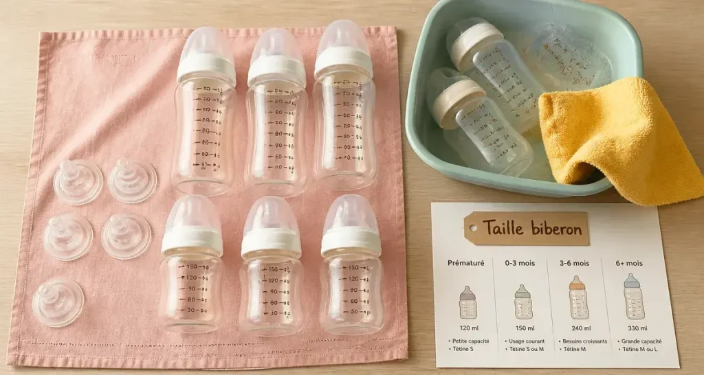 Combien de biberons acheter et quelle taille : biberons par âge