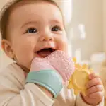 Gant de dentition bébé silicone