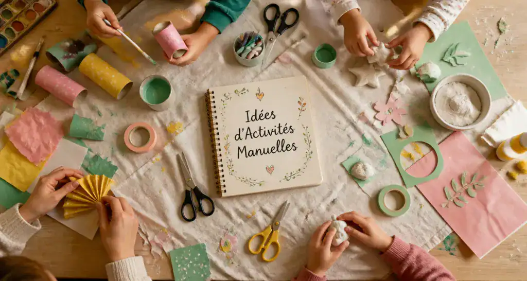 idee d'activités manuelle atelier créatif sur table