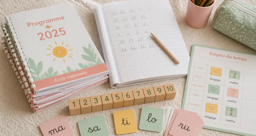 Nouveau programme maternelle 2025 : langage et maths en maternelle