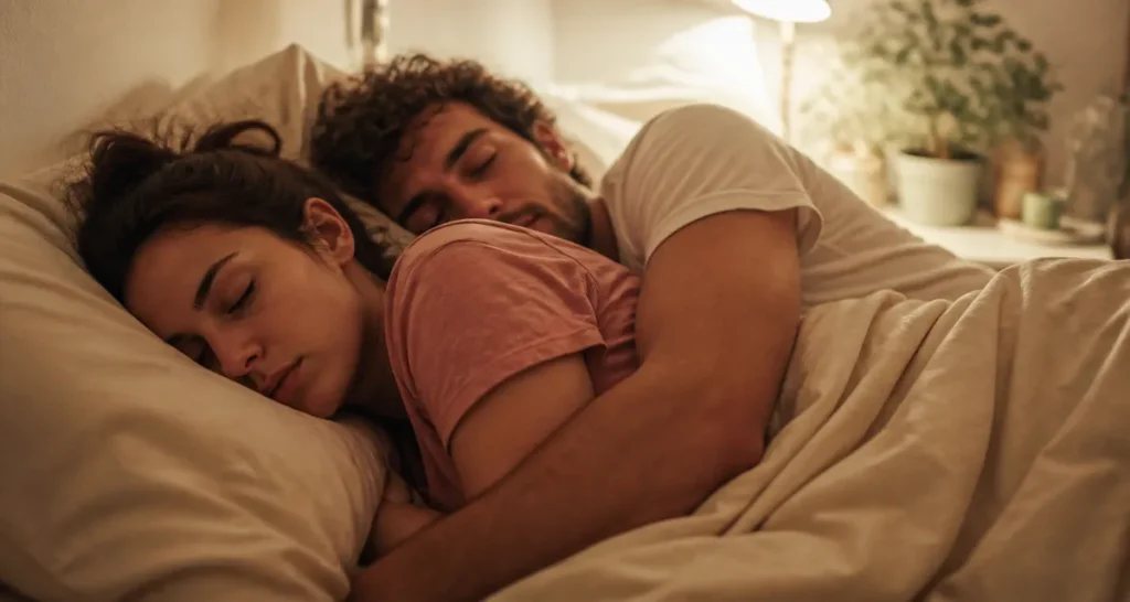 Position cuillère dormir : couple endormi, sommeil apaisé