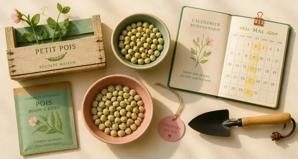 Quand semer les petit pois avec la lune : calendrier jours fruits et graines
