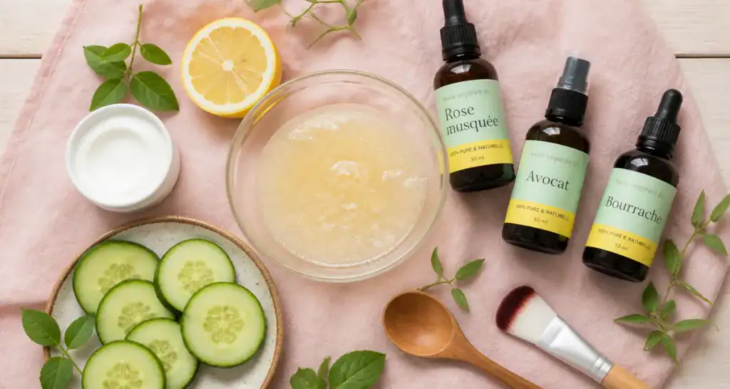 Remede de grand-mere pour raffermir la peau avec masque et huiles