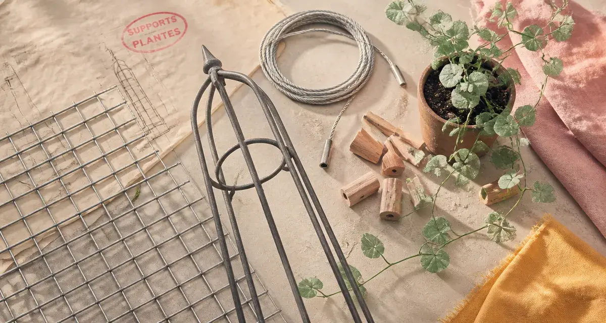 Support plante grimpante : treillis et tuteur pour plantes grimpantes
