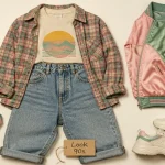Tenue année 90 : pièces cultes vintage, jean mom et bomber