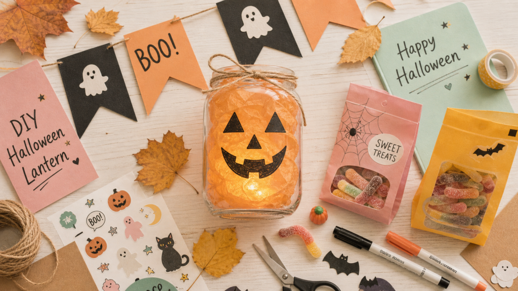 activité halloween DIY facile en 45 minutes, atelier citrouille et LED