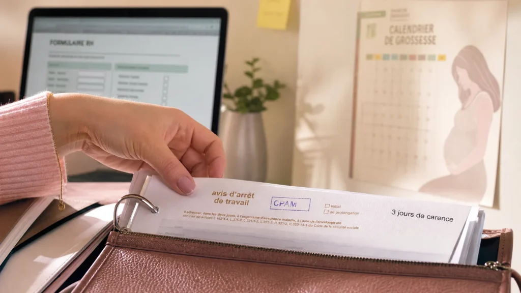 arret maladie avant congé maternité perte de salaire : carence 3 jours CPAM