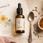 Bienfaits vitamine e pour la peau : huile de vitamine E et graines de tournesol