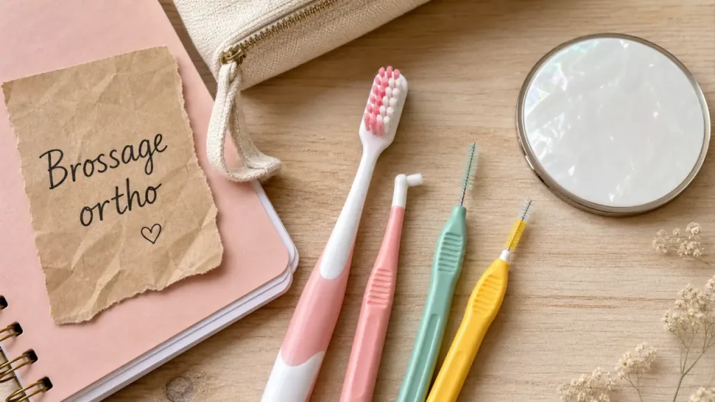 Brosse a dent pour appareil dentaire : brosse orthodontique, mono-brosse et brossettes interdentaires
