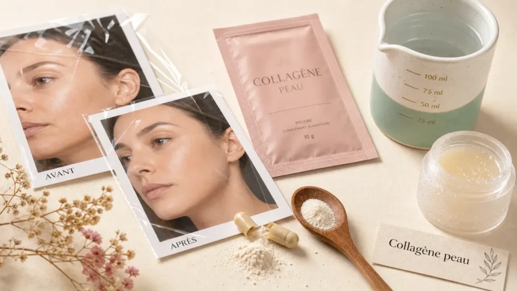 Collagène peau avant après : peau plus lumineuse et plus ferme